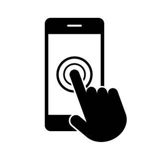 mobile phone tap icon 